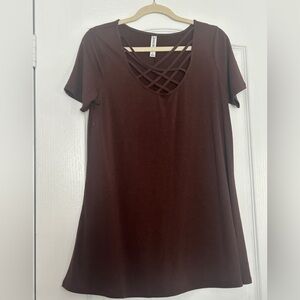 Zenana Premium Tunic/Dress Brown
NWOT Size Large